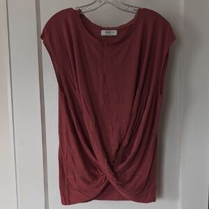 Bailey 44 Rosewood Twist-Front Sleeveless Top